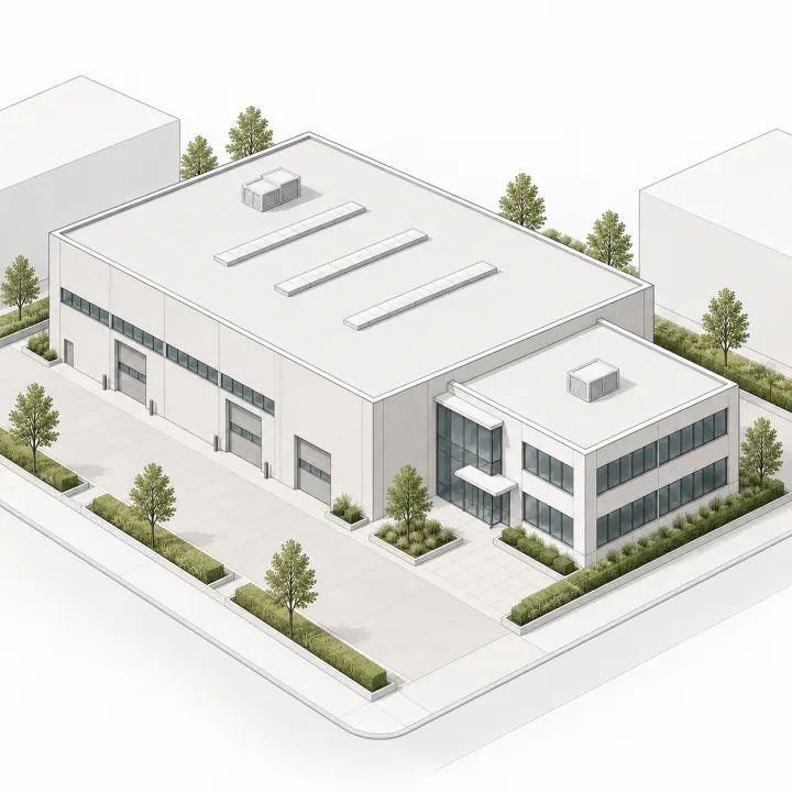 Produktionshalle mit Verwaltungsbau
